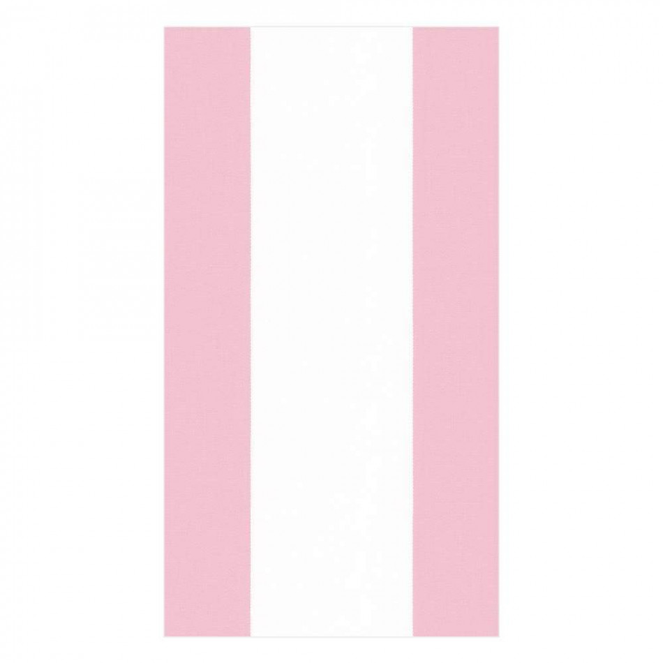 Bandol Stripe Paper Guest Towel/Buffet Napkins Petal Pink, 15 Per Pack