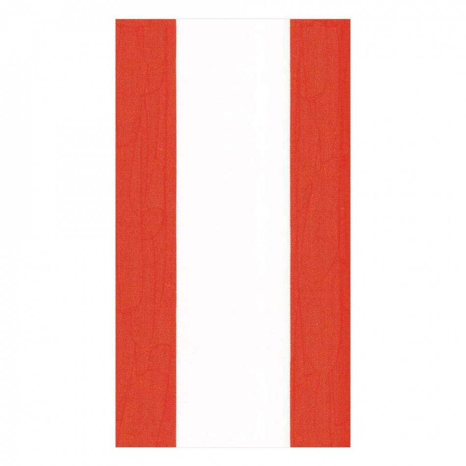 Bandol Stripe Paper Guest Towel/Buffet Napkins Red, 15 Per Pack
