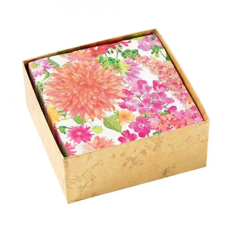 Summer Blooms Boxed Paper Cocktail Napkins, 40 Per Box