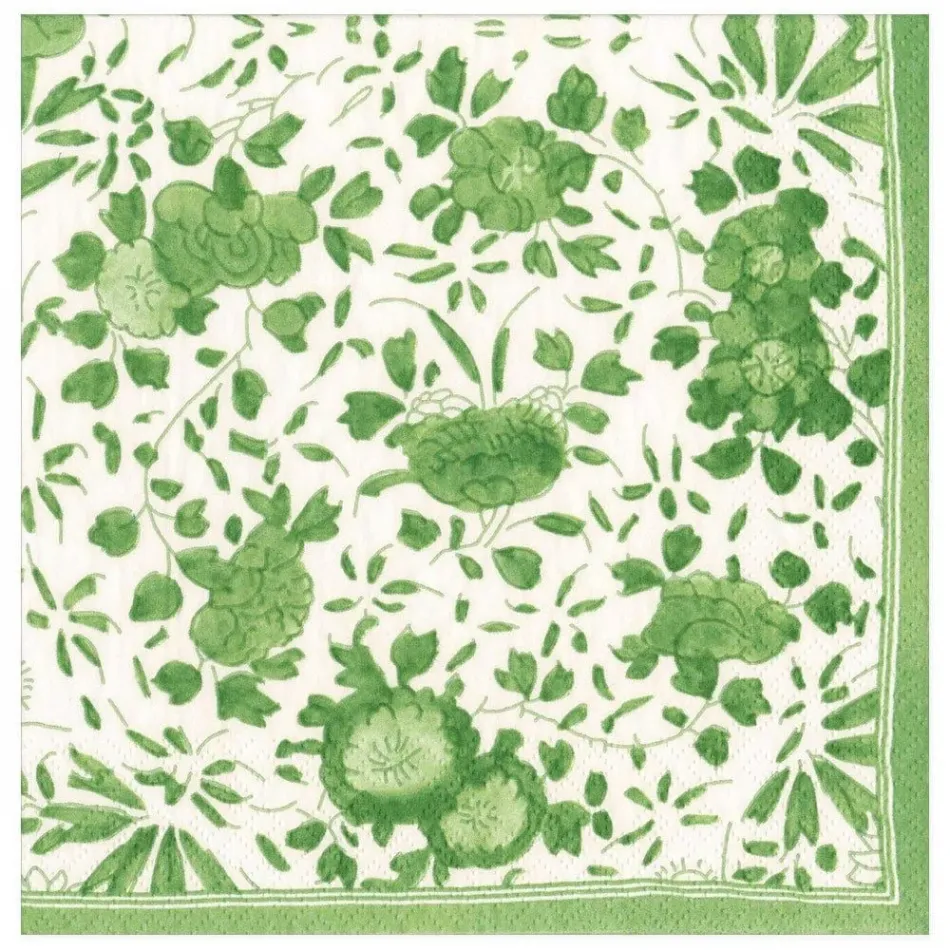 Delft Paper Dinner Napkins in Green, 20 per Package