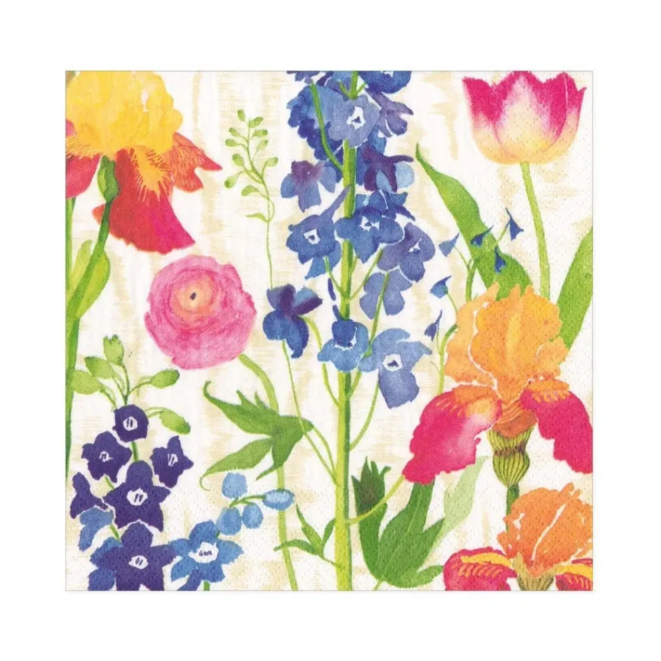 Summer Garden Paper Luncheon Napkins in White, 20 Per Pack