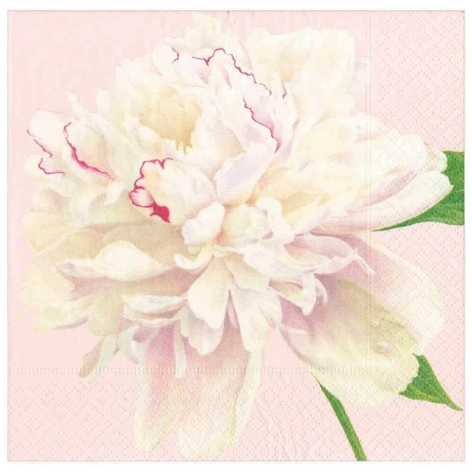 Duchess Peonies Paper Dinner Napkins in Blush, 20 Per Pack