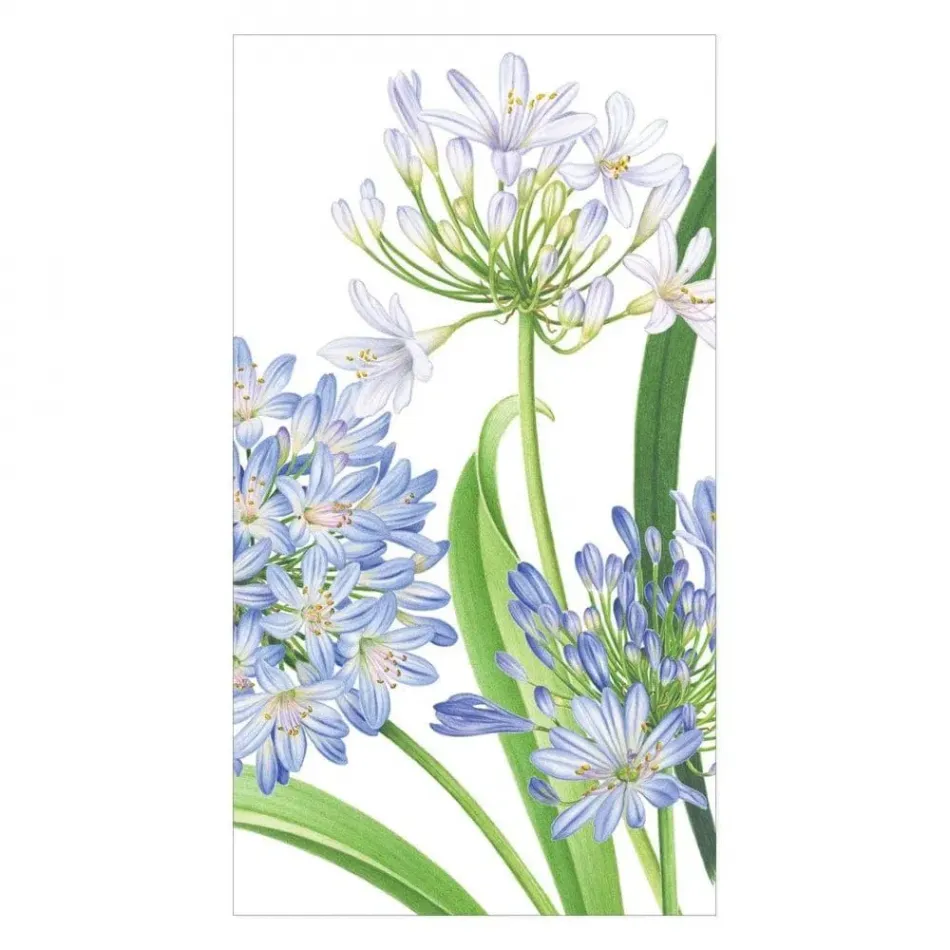 Agapanthus Garden Guest Towel/Buffet Napkins, 15 per Pack