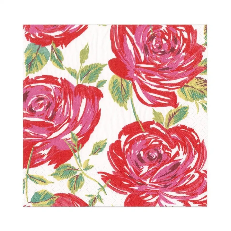 Bella Rosa Paper Luncheon Napkins in Red, 20 Per Pack