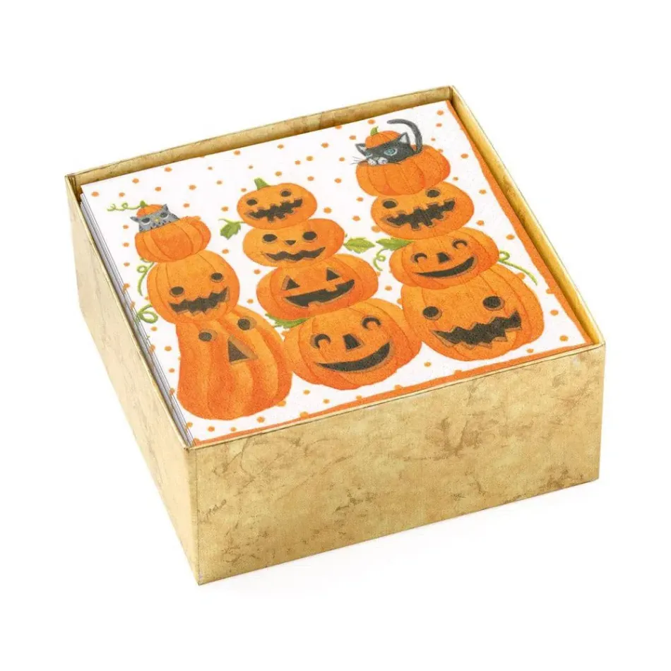 Jack O'Lanterns Cocktail Napkin Box