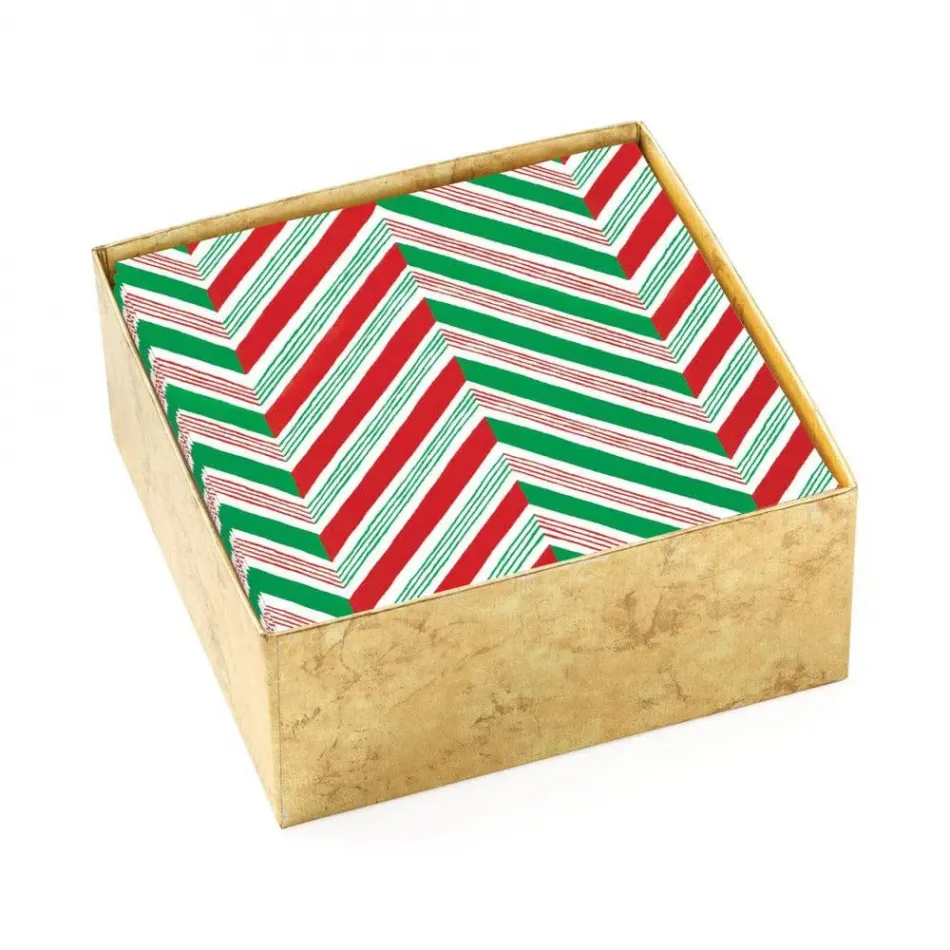 Candy Cane Stripes Cocktail Napkin Box