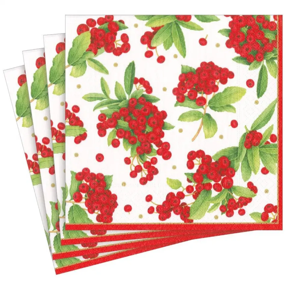 Christmas Berry Red Dinner Napkin