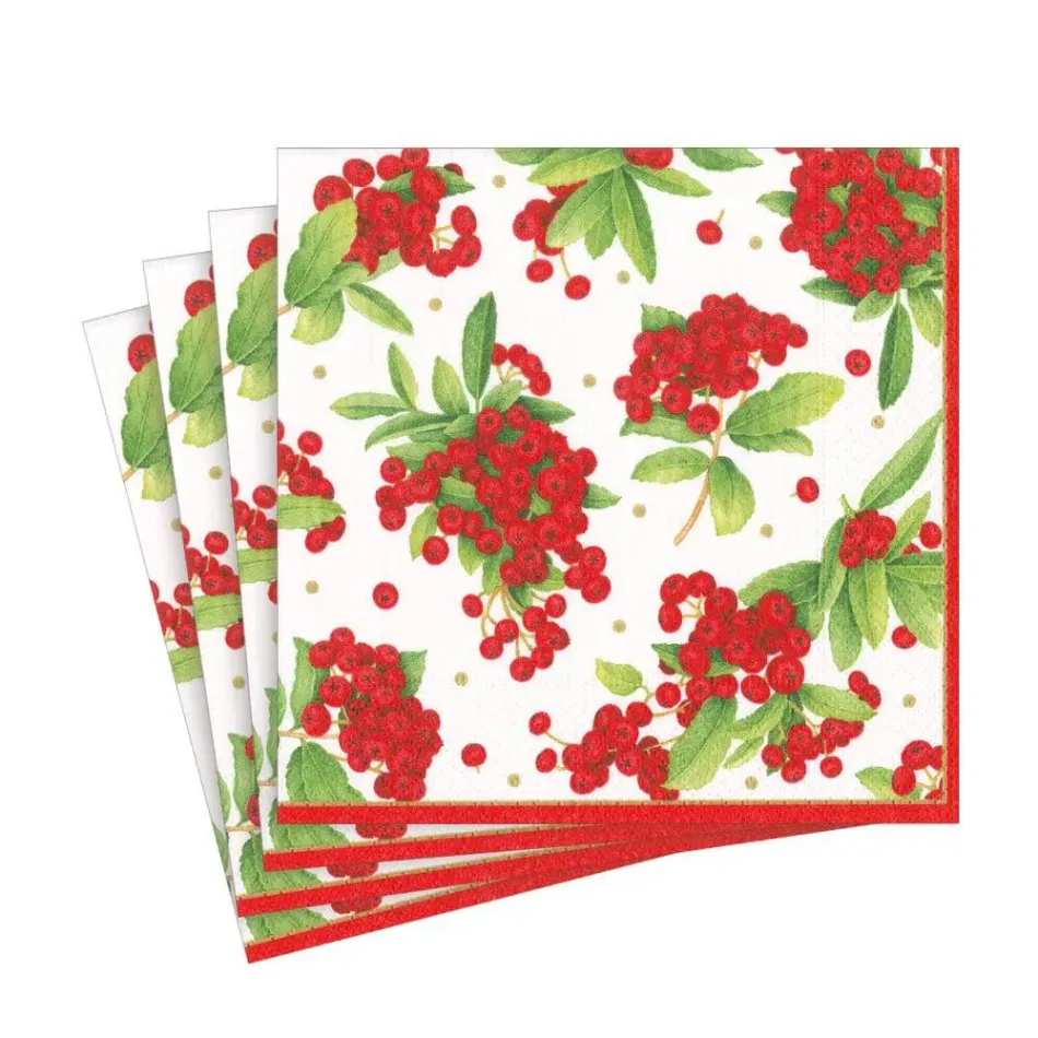 Christmas Berry Red Luncheon Napkin