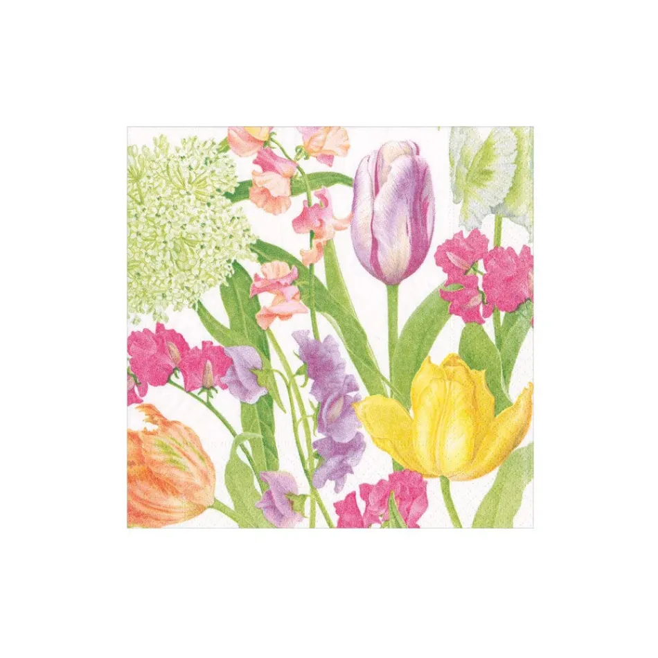 Spring Flower Show Boxed Cocktail Paper Napkins, 40 per Pack