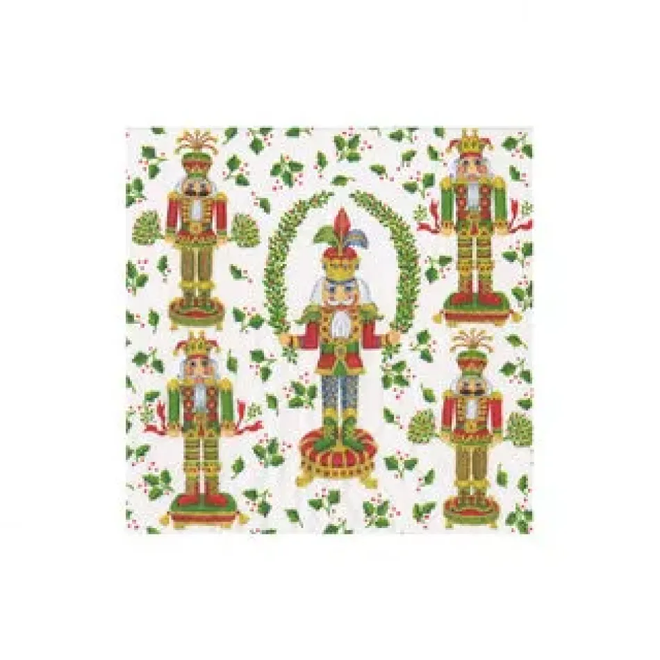 Nutcracker Christmas Boxed Cocktail Napkins - 40 Per Box