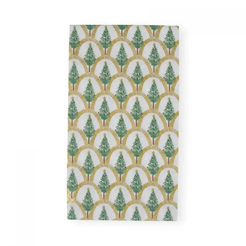Deco Christmas Gold Paper Guest Towel/Buffet Napkins, 15 per Pack