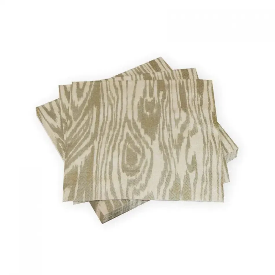 Woodgrain Silver/Gold Paper Dinner Napkins, 20 per Pack