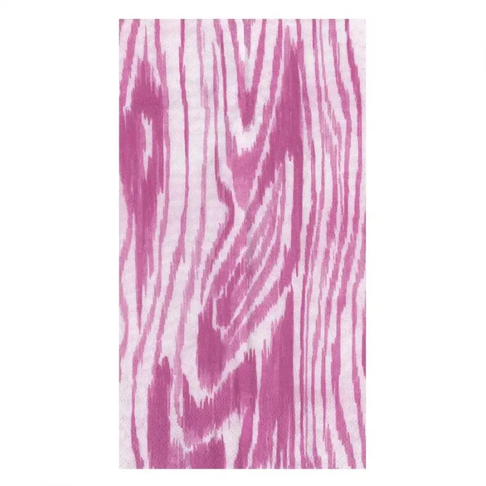 Woodgrain Fuchsia Paper Guest Towel/Buffet Napkins, 15 per Pack