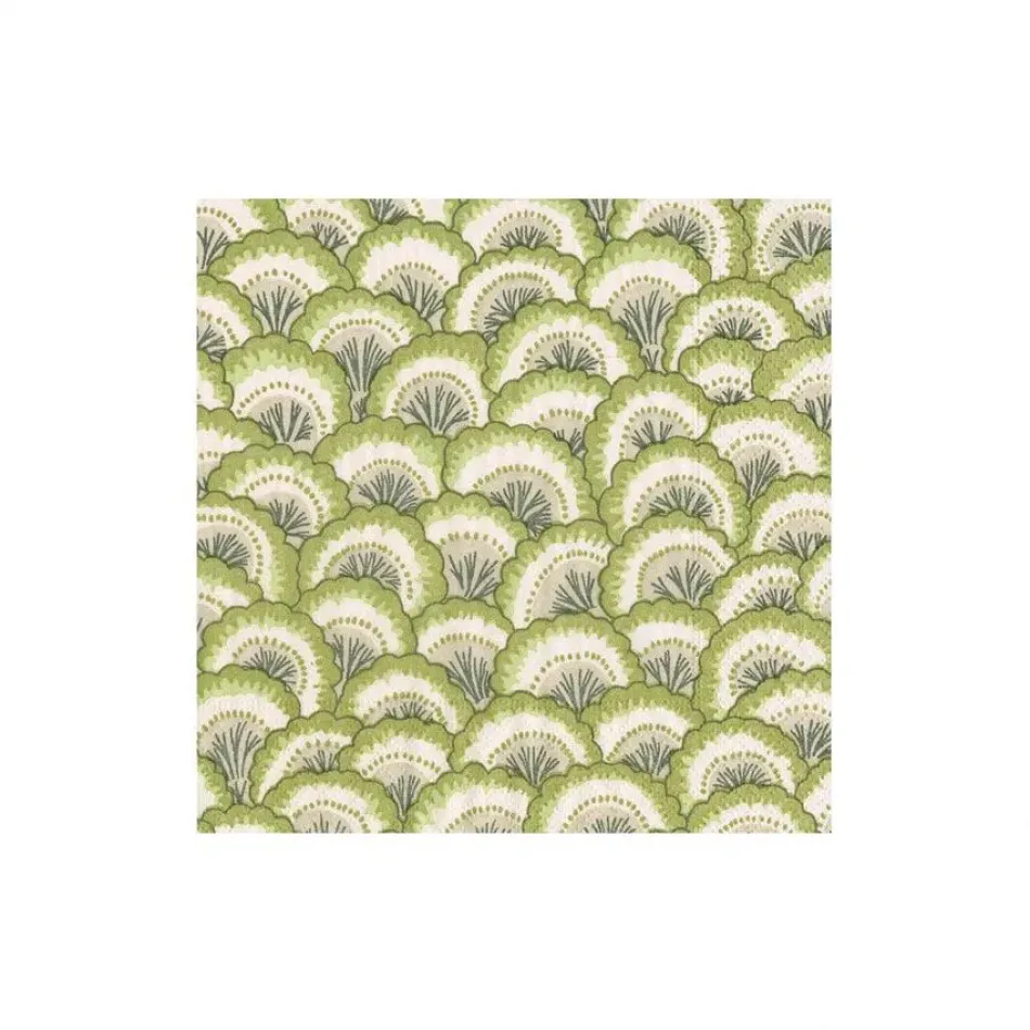Pontchartrain Scallop Green Paper Cocktail Napkins, 20 per Pack