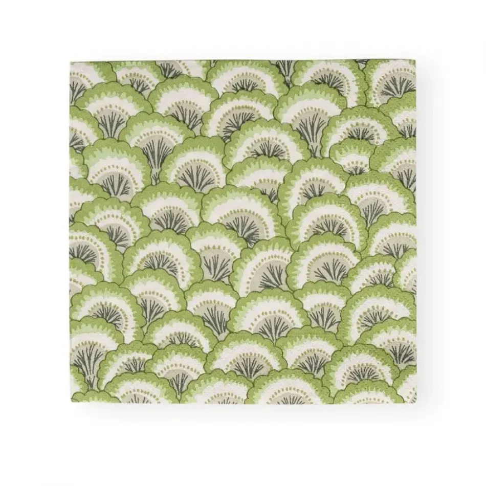 Pontchartrain Scallop Green Paper Luncheon Napkins, 20 per Pack