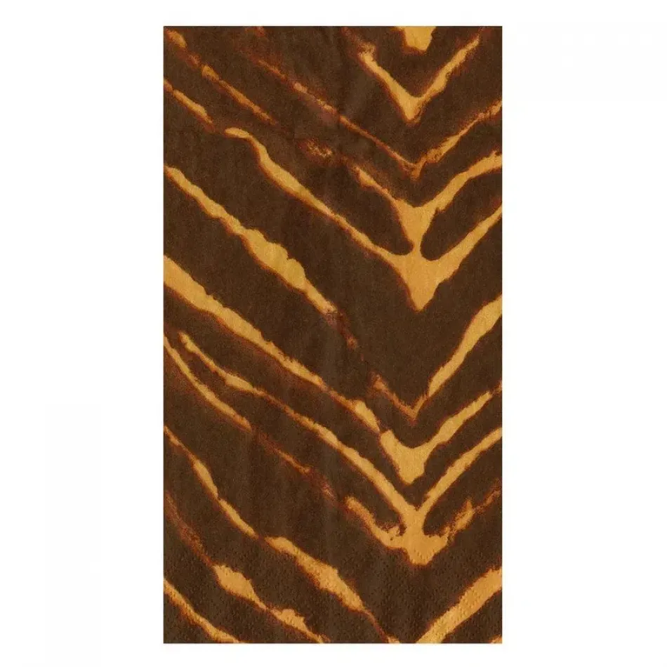 Go Wild Brown Paper Guest Towel/Buffet Napkins, 15 per Pack