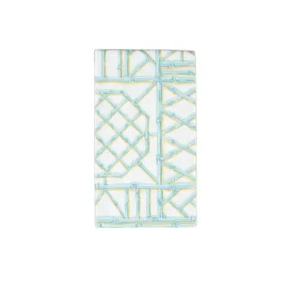 Bamboo Screen Robin's Egg Paper Linen Guest Towel Napkins - 12 Per Package