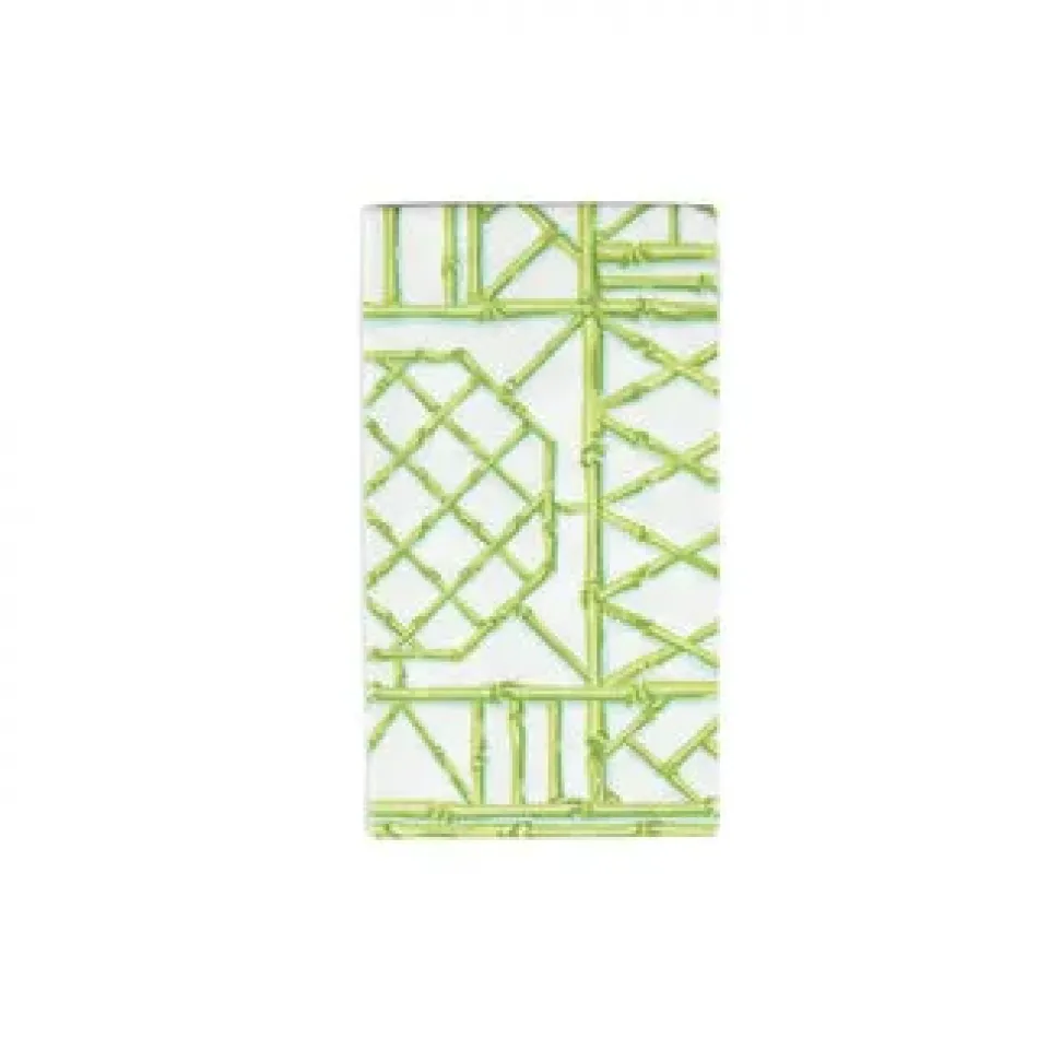 Bamboo Screen Moss Green Paper Linen Guest Towel Napkins - 12 Per Package