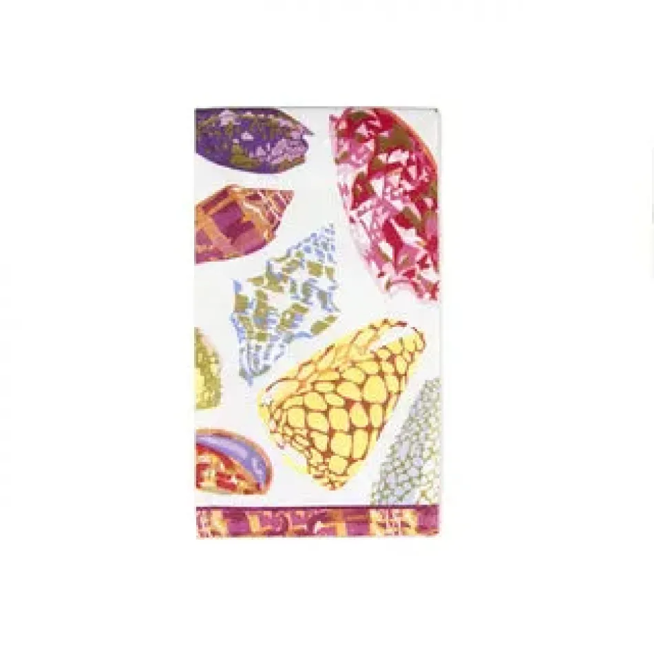 Coquillage Purple Guest Towel Napkins - 15 Per Package