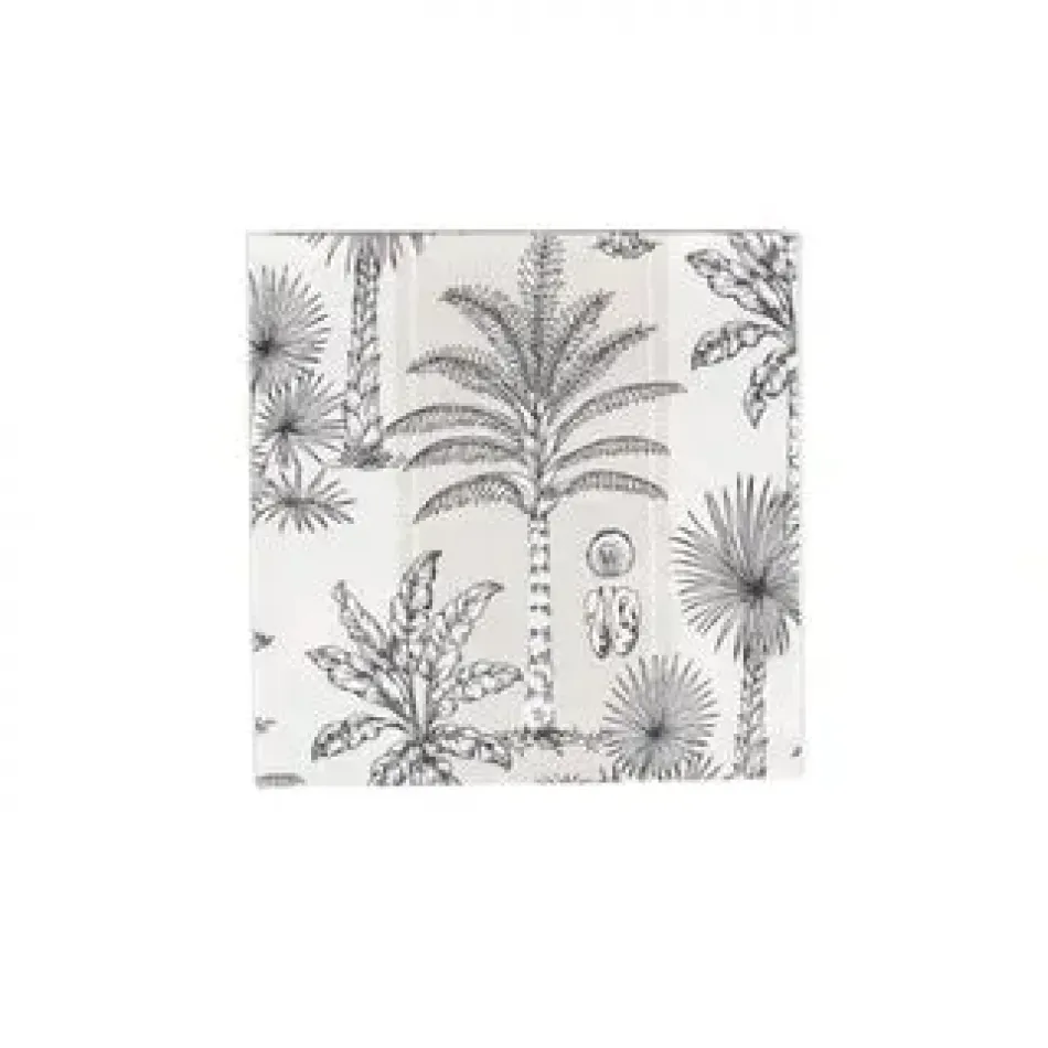Southern Palms Flax & White Luncheon Napkins - 20 Per Package