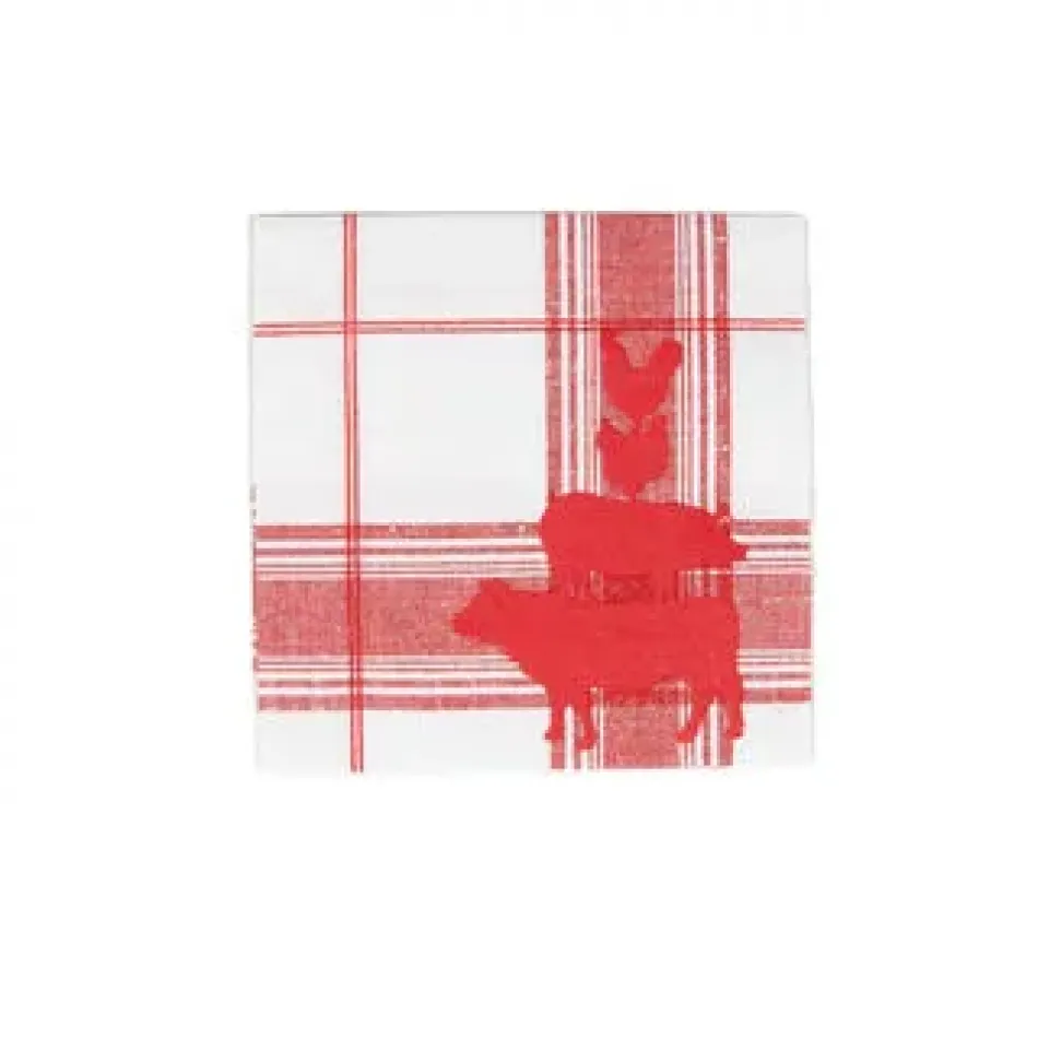 Red Barn Luncheon Napkins - 20 Per Package