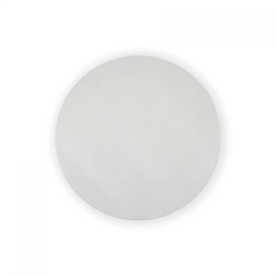 Cream Lizard Placemat Round Felt 14.5 Diam