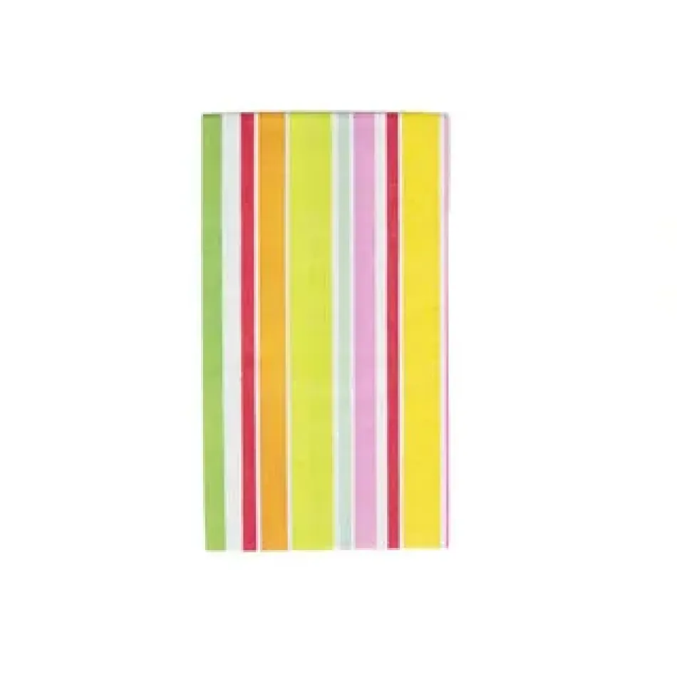 Cabana Stripe Bright Guest Towel Napkins - 15 Per Package