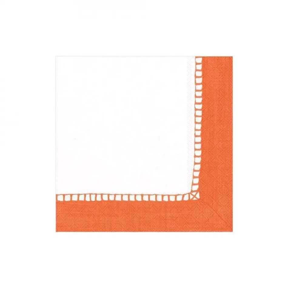 Linen Coral Boxed Paper Cocktail Napkins, 40 Per Box