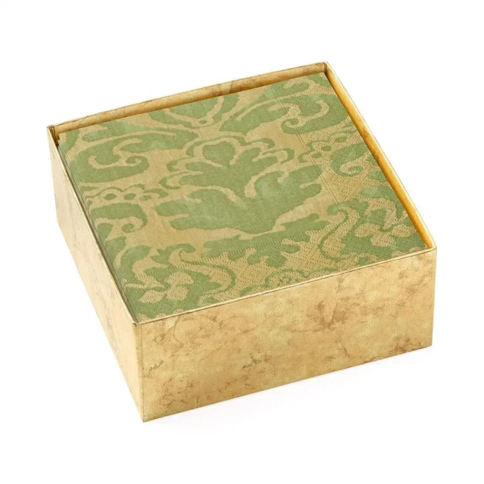 Palazzo Moss Green Cocktail Napkin Box