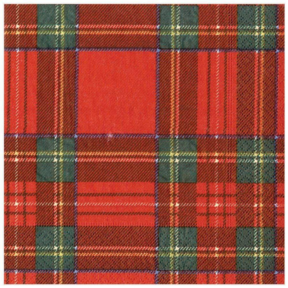 Royal Plaid Paper Dinner Napkins, 20 Per Pack