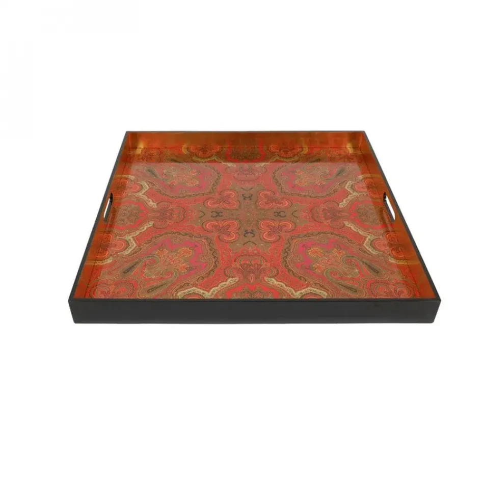 Jaipur Fuchsia Lacquer Oversize Square Tray