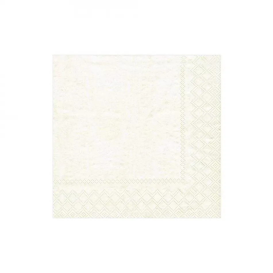 Moire Ivory Ttop Boxed Paper Cocktail Napkins, 40 Per Box