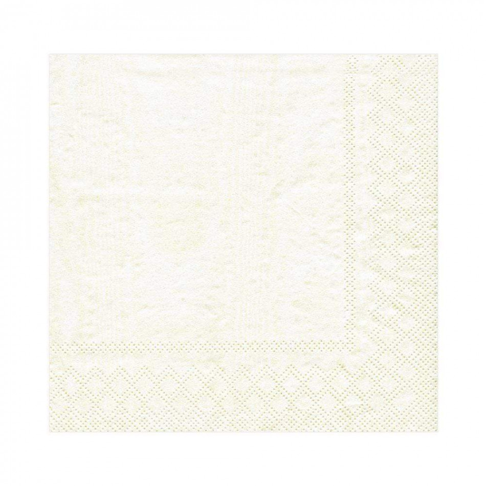 Moiré Paper Luncheon Napkins Ivory, 20 Per Pack