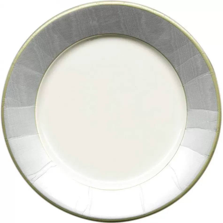 Moire Silver Paper Dinner Plates, 8 Per Pack
