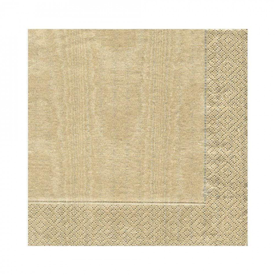 Moiré Paper Luncheon Napkins Gold, 20 Per Pack