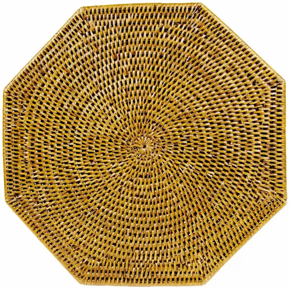 Honey Tabletop Rattan Octagonal Placemat