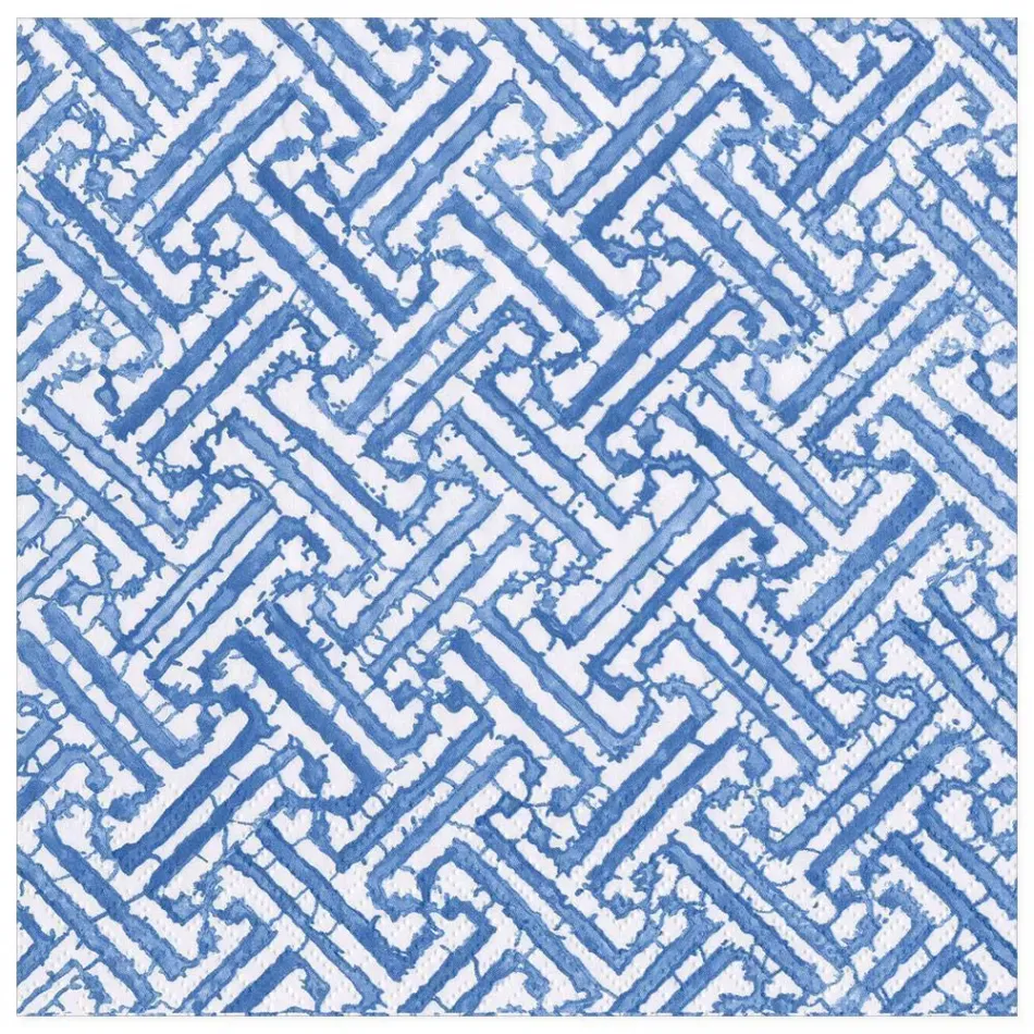 Fretwork Blue Napkin Dinner, 20 Per Package