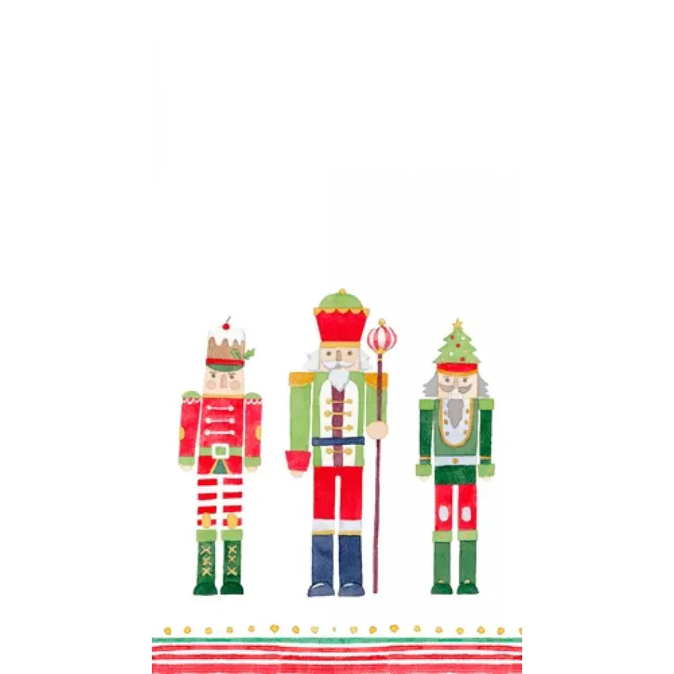 March Of The Nutcrackers Paper Guest Towel/Buffet Napkins, 15 Per Pack