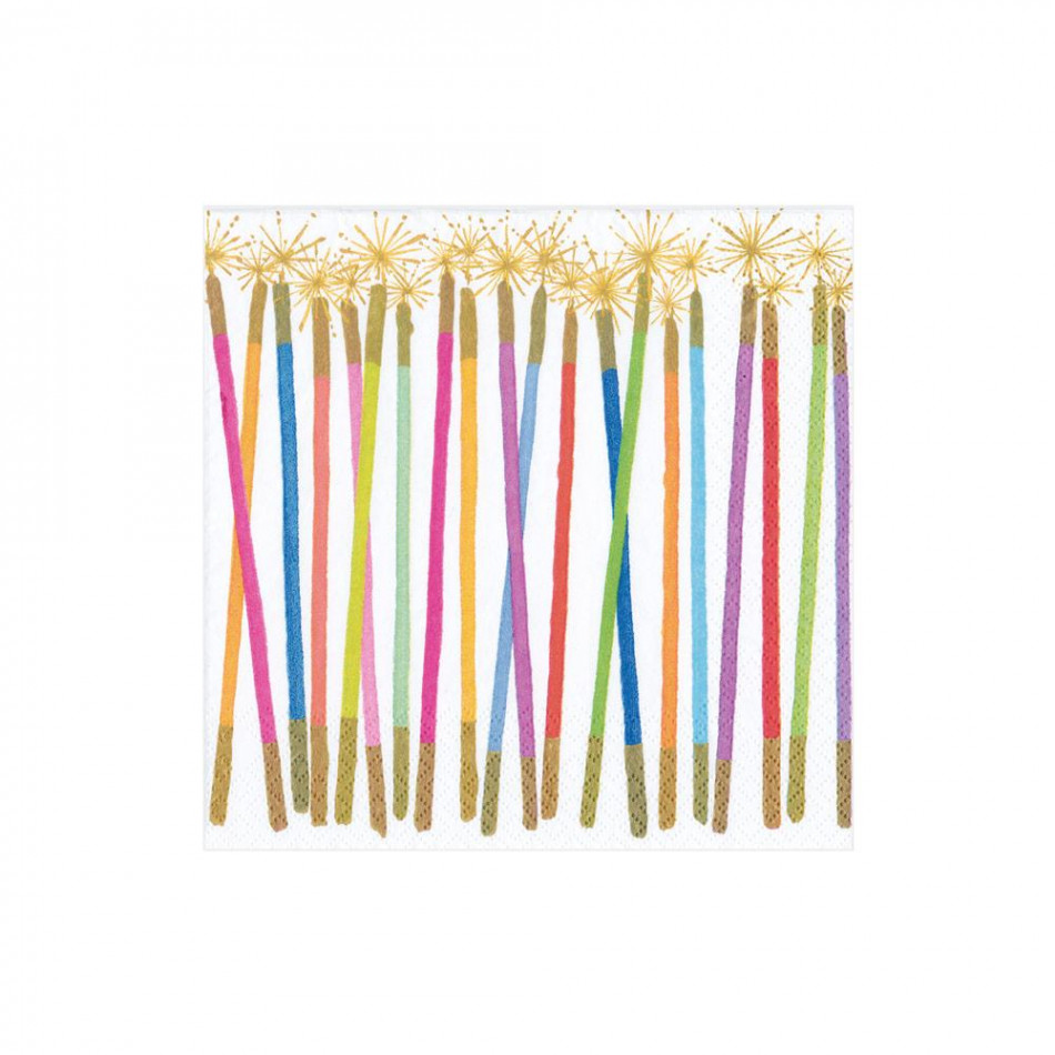 Party Candles Boxed Paper Cocktail Napkins, 40 Per Box