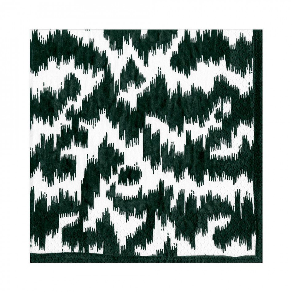 Modern Moiré Paper Luncheon Napkins Black, 20 Per Pack