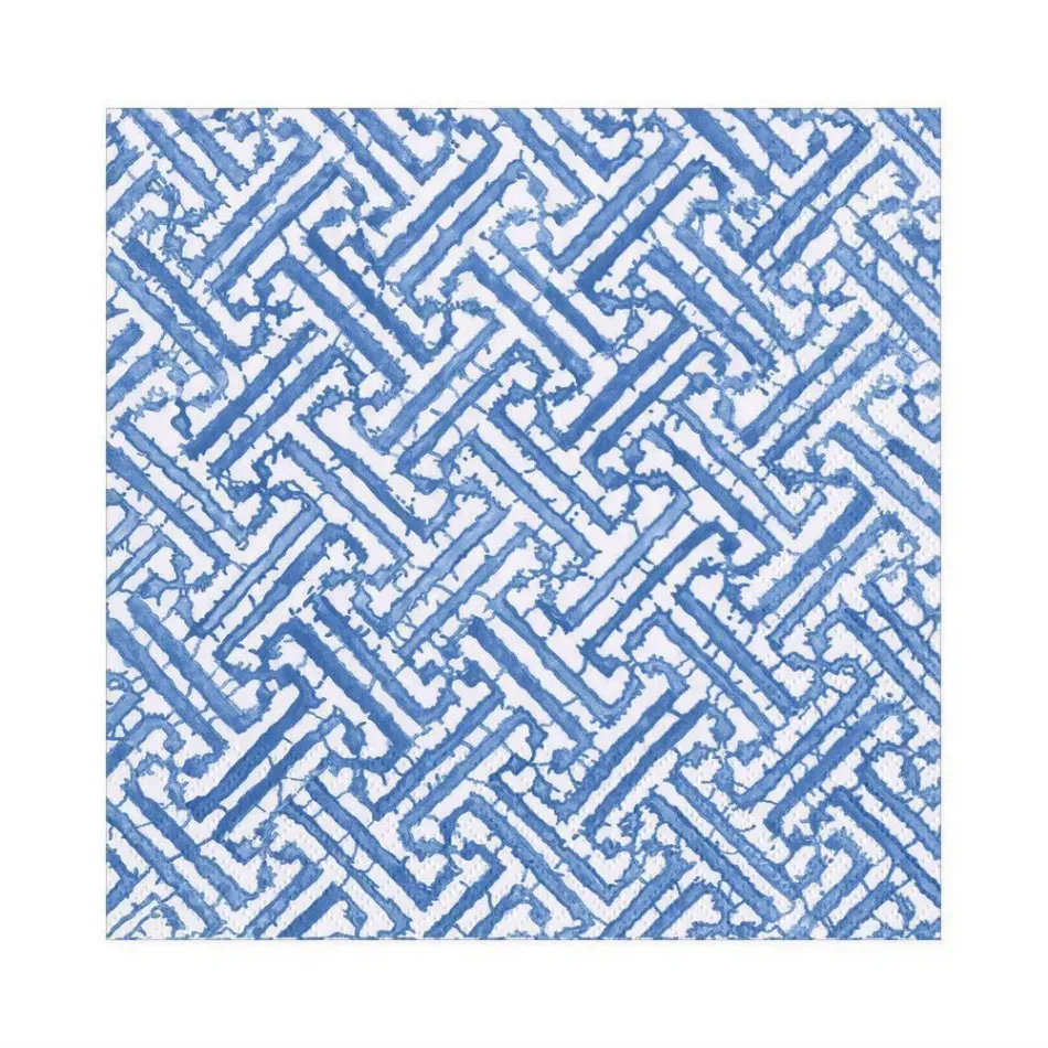 Fretwork Blue Luncheon Napkins, 20 Per Package