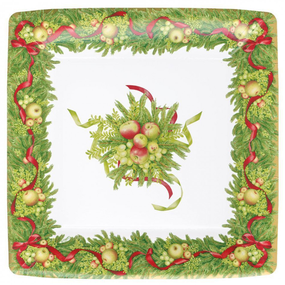 Apples and Greenery Paper Dinner Plates, 8 Per Pack