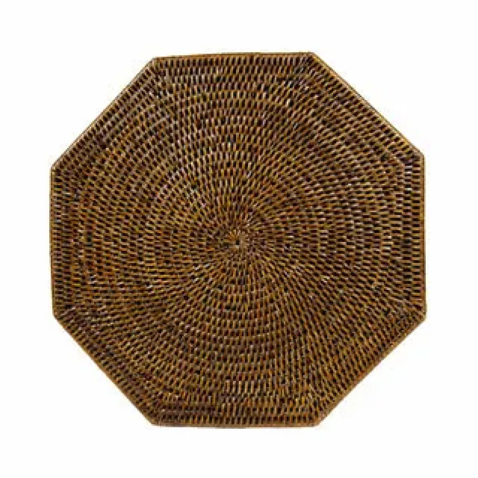 Rattan Octagonal Placemat Natural