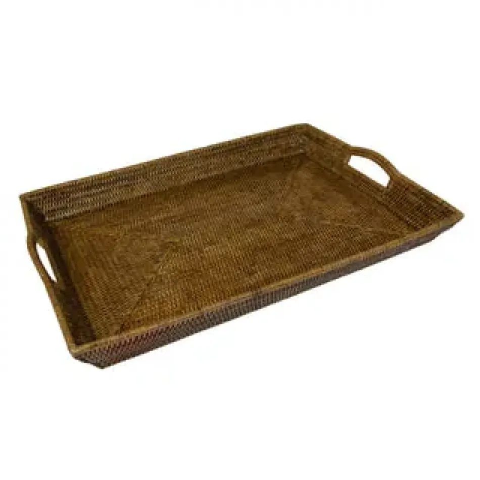 Rattan Extra Large Rectangle Tray - Natural