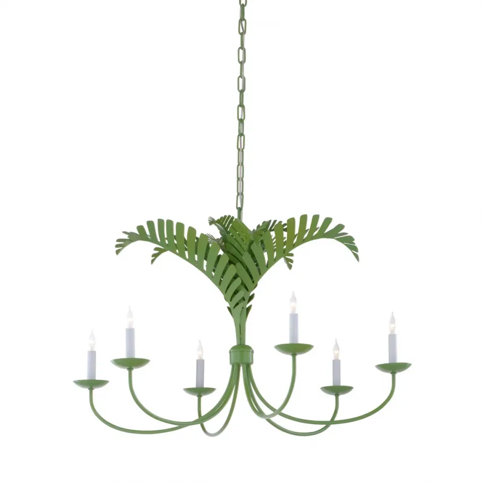 Royal Palm Chandelier Green by Meg Braff