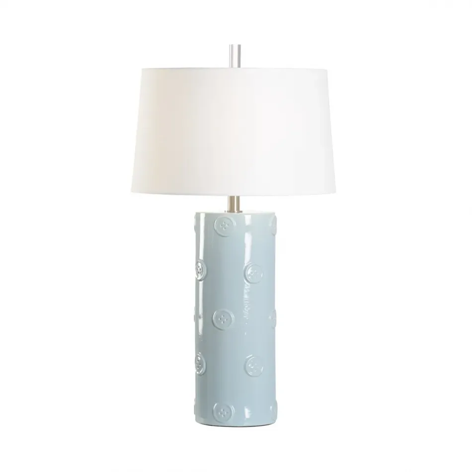 Buttoned Up Lamp Sterling Blue