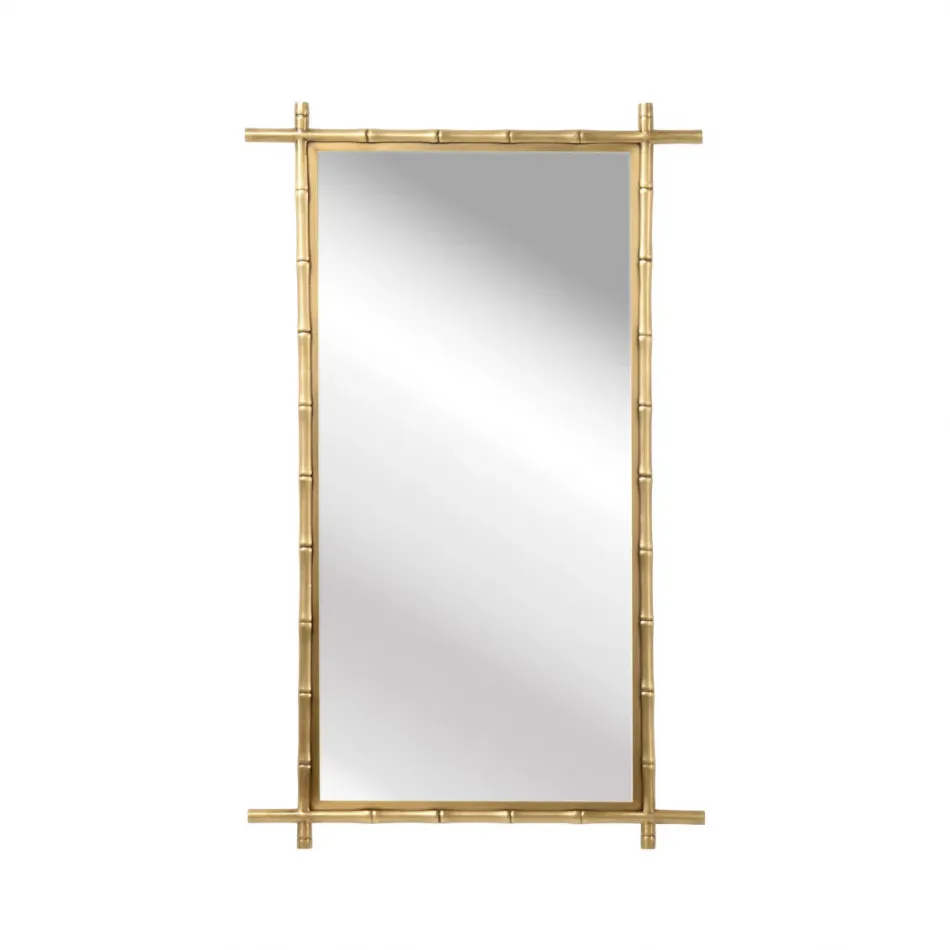 Bamboo Mirror Brass