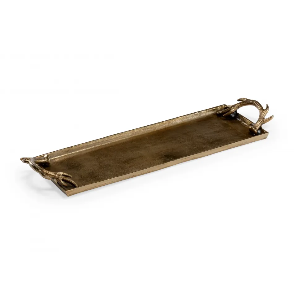 Diana Rectangular Tray Brass