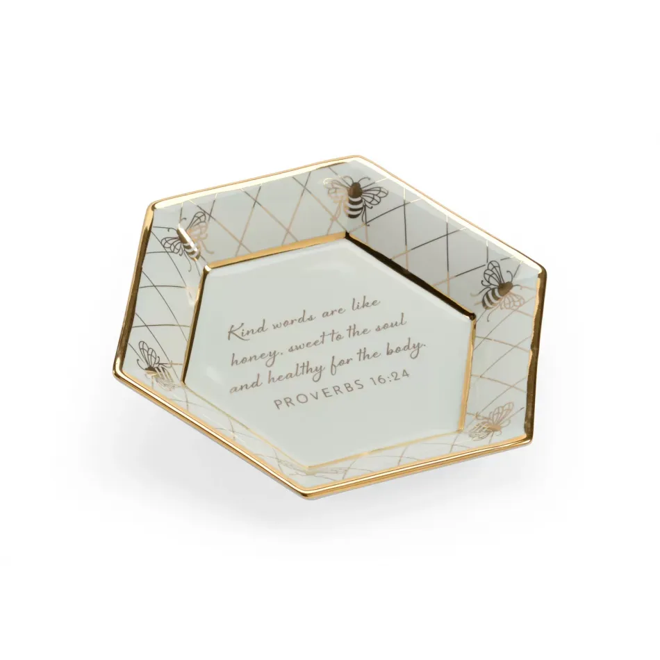 Honeycomb Bee Verse Plate Frostworks