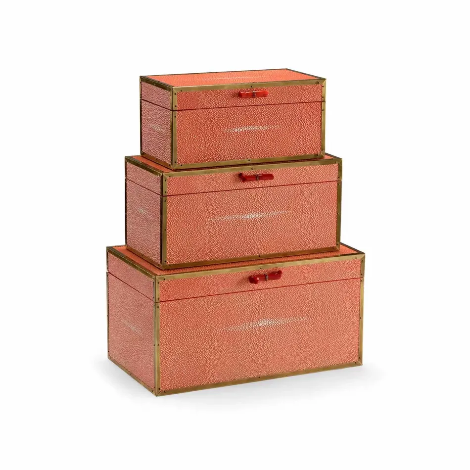 Cousteau Boxes Coral, Set of 3